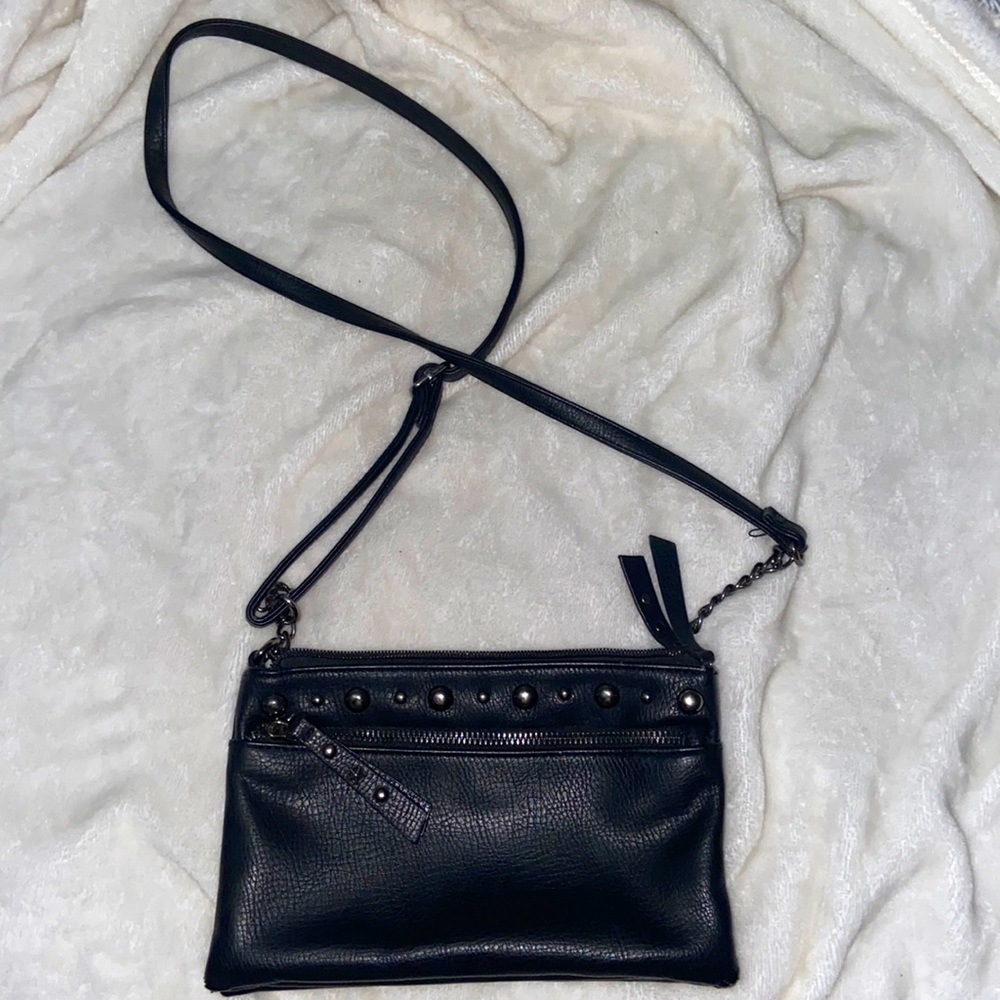 Black leather purse